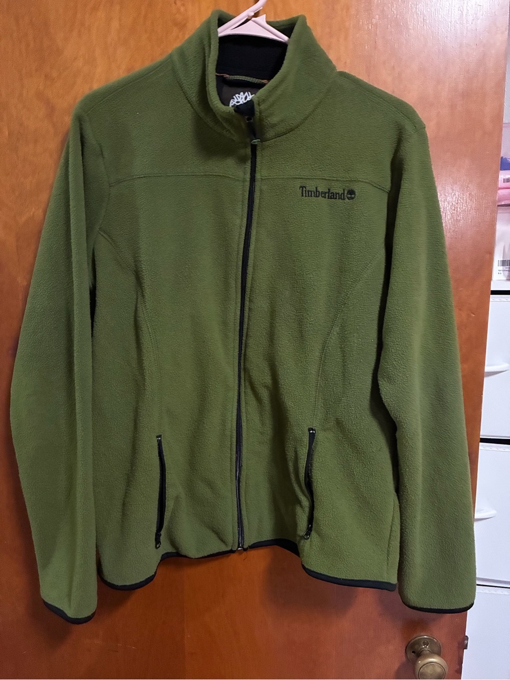 Timberland Olive Green Lightweight Fleece Zip Jacket